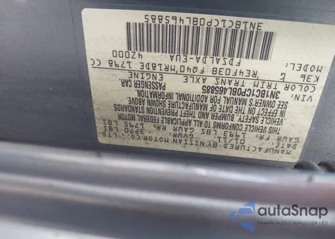 2011 Nissan Versa 1.8S из США, поврежденный, VIN 3N1BC1CP0BL465885